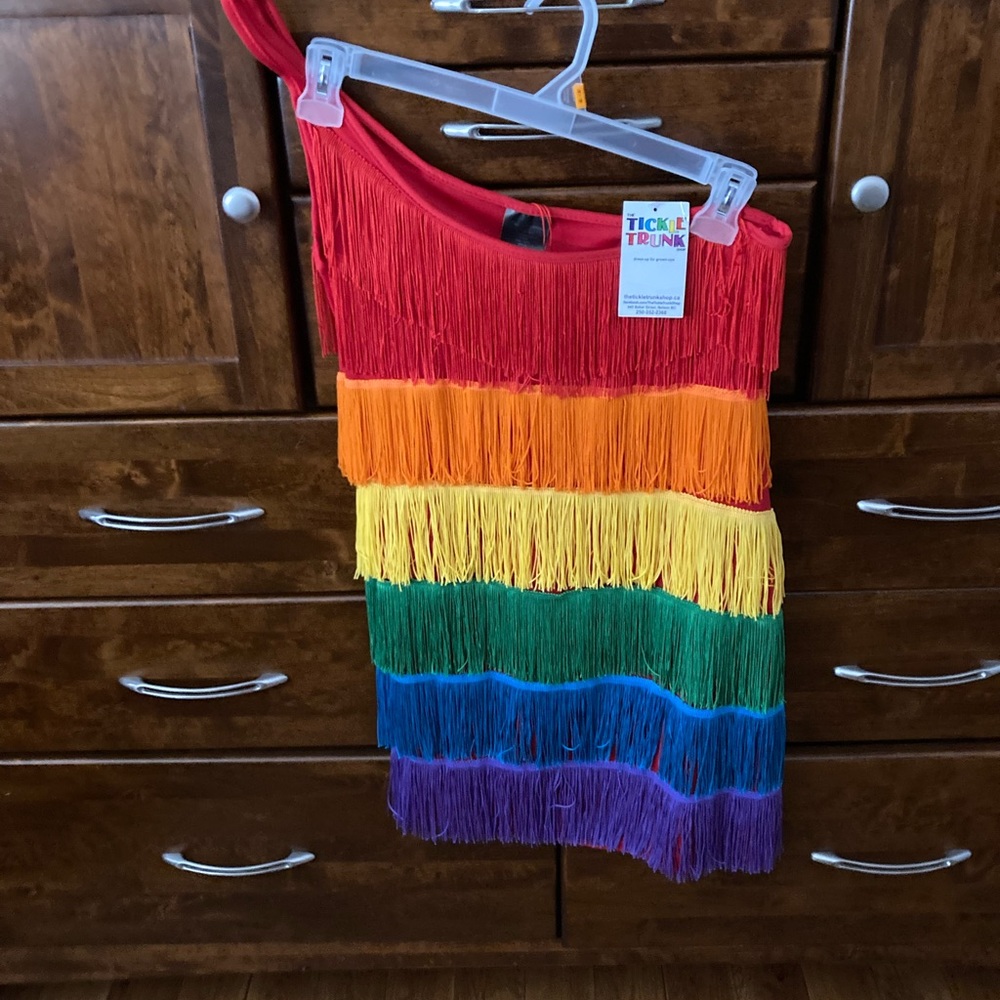 Fringed pride dress nwt